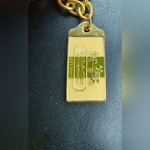 COPY - Vintage Coach Gold Hangtag Charm  Keychain For HANDBAG